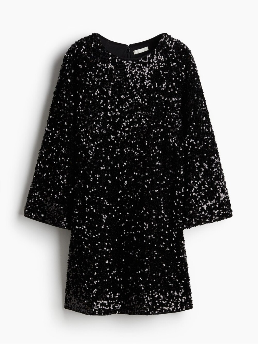 H&M Black Sequined A-Line Dress Size Small